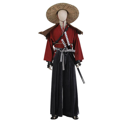 Costume de carnaval d'Halloween de Jin Sakai de Ghost of Tsushima, tenue de guerriers samouraïs du Japon, costume de cosplay