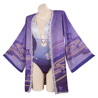 Genshin Impact Raiden Shogun Maillot De Bain Cosplay Costume Halloween Carnaval Fête Déguisement Costume