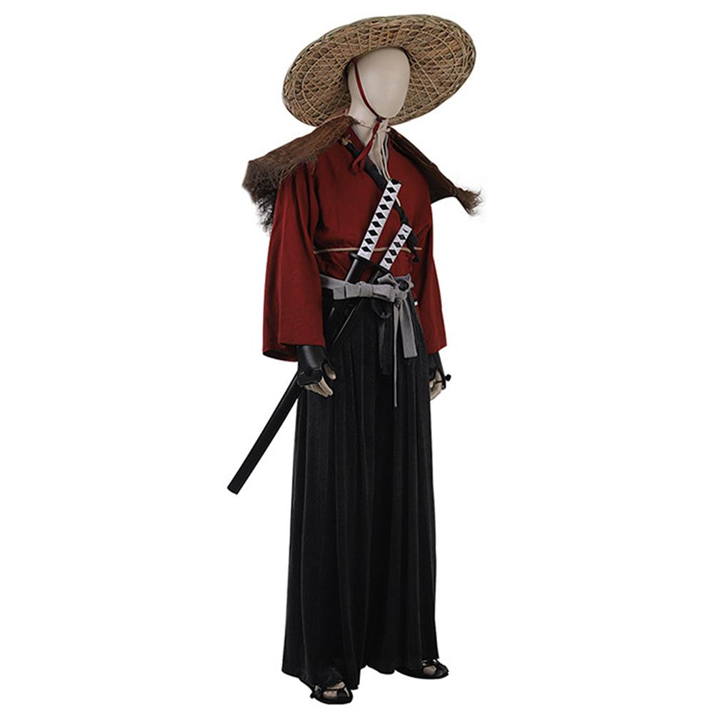 Costume de carnaval d'Halloween de Jin Sakai de Ghost of Tsushima, tenue de guerriers samouraïs du Japon, costume de cosplay