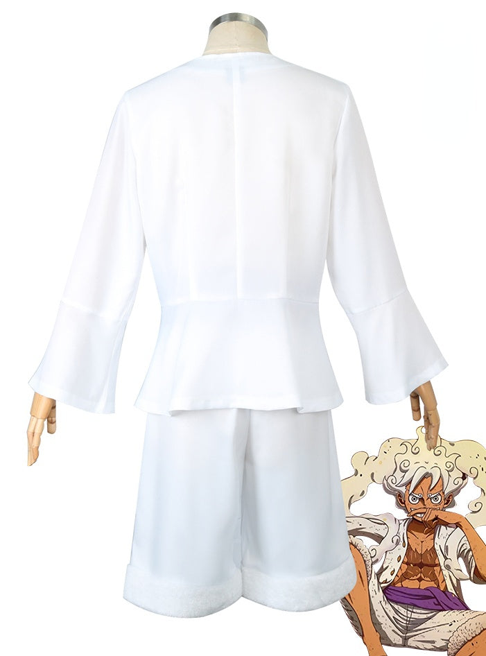 One Piece Film Red Nika Luffy Halloween Kostüm Weißes Cosplay Outfit