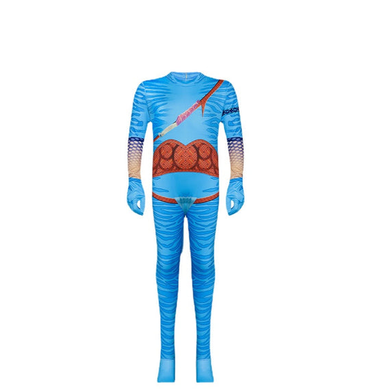 Avatar Jake Sully Jungen Mädchen Halloween Cosplay Overall Kinder Bodysuit
