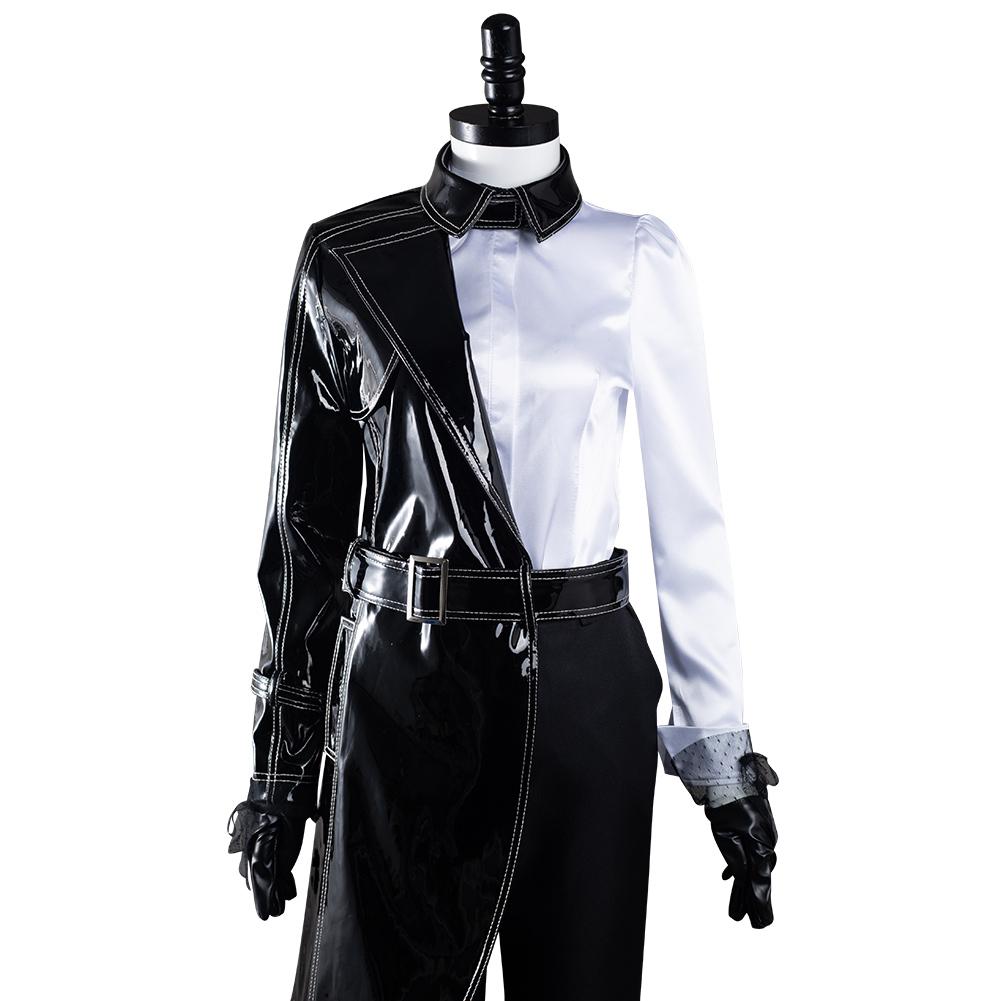 Cruella Schwarz Weißes Hemd Mantel Hose Outfits Halloween Karneval Anzug Cosplay Kostüm