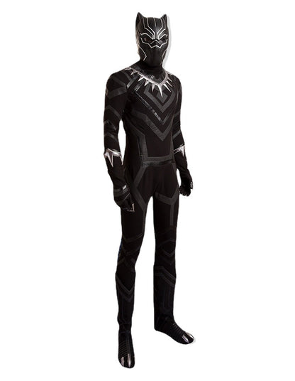 Black Panther Komplettes Cosplay-Kostüm Halloween Superhelden-Overall-Erwachsenenanzug