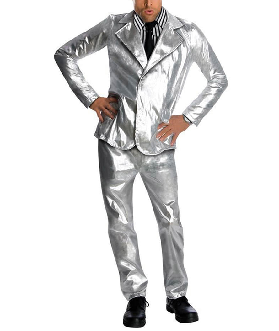 Derek Zoolander Silber Kostüm Halloween Cosplay Anzug für Herren