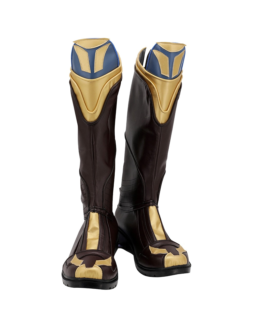 Avengers 3 Thanos Cosplay Stiefel Lederschuhe Halloween Karneval braune Stiefel für Erwachsene und Kinder