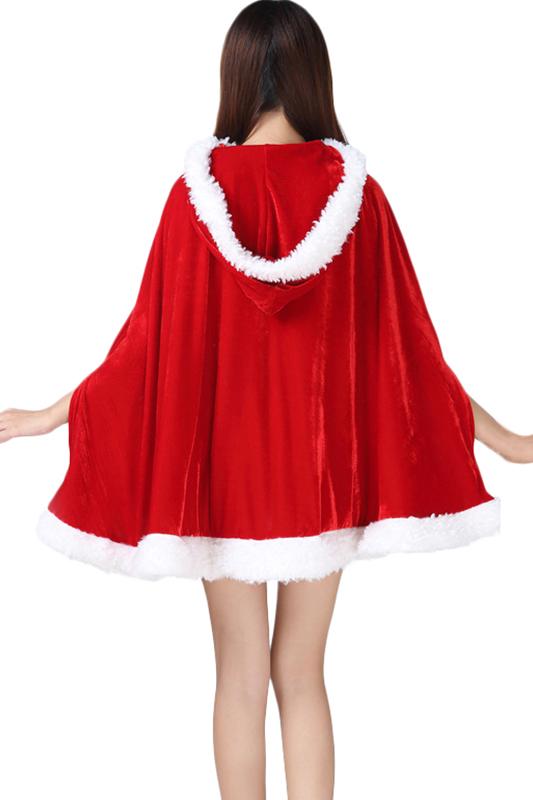 Weihnachtsrotkleines Rotkäppchen Frau Santa Cosplay Kostüm Erwachsene