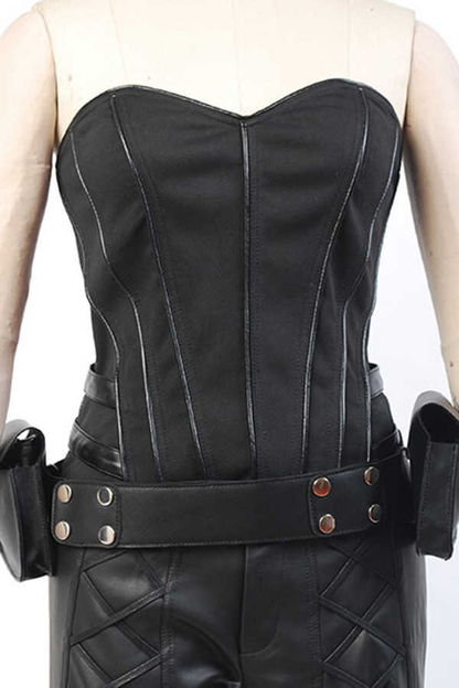 Grüner Pfeil Black Canary Sara Lance Cosplay Kostüm künstliches Leder Outfit