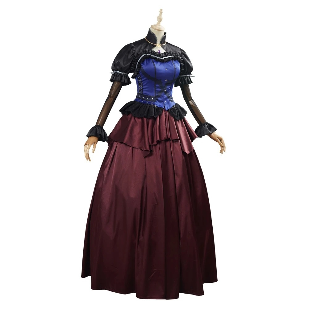 bestes cloud strife blau lila kleid weiblich final fantasy 7 ff7 halloween kostüm
