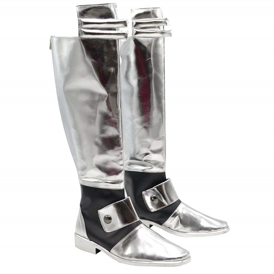 Fate Stay Night Saber Cosplay Stiefel Silber