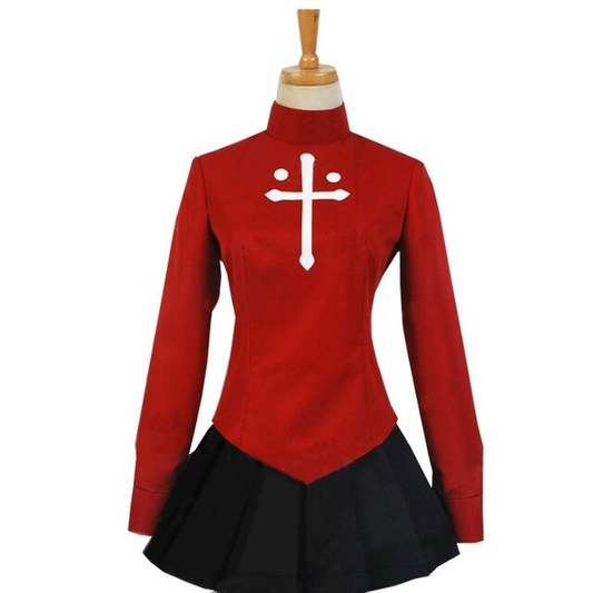 Fate Stay Night Rin T Saka Uniform Outfit Cosplay Kostüm