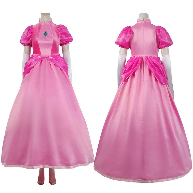 Die Super Mario Bros Prinzessin Pfirsich Kleid Cosplay Kostüme