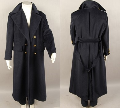 Doctor Who Dr. Dunkelblauer oder schwarzer Wolltrenchcoat Kostüm Ver2