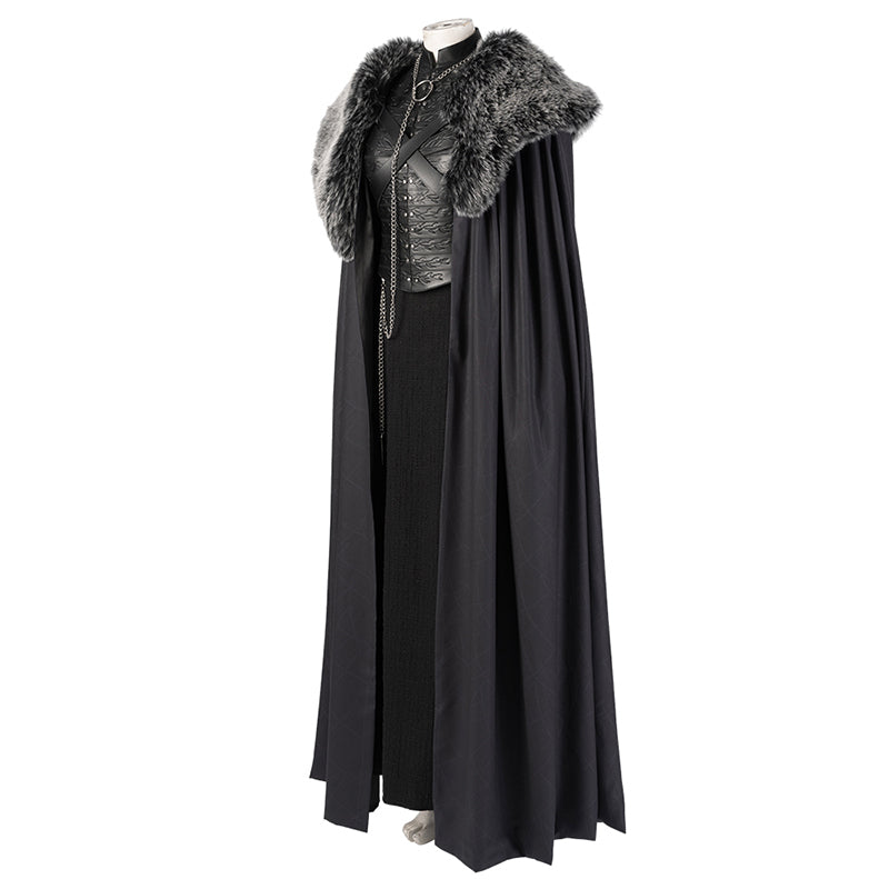 Game of Thrones Sansa Stark Cosplay Kostüm Halloween Schwarzes Kleid Outfits