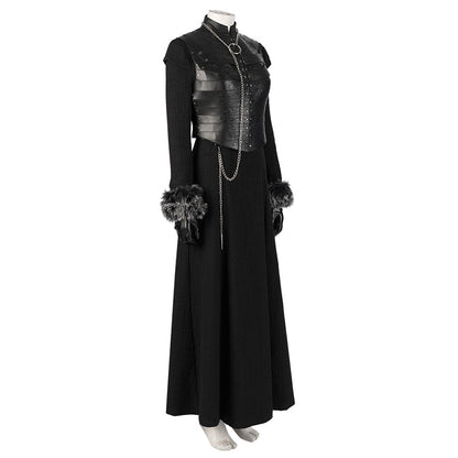 Game of Thrones Sansa Stark Cosplay Kostüm Halloween Schwarzes Kleid Outfits