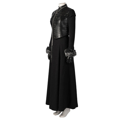 Game of Thrones Sansa Stark Cosplay Kostüm Halloween Schwarzes Kleid Outfits