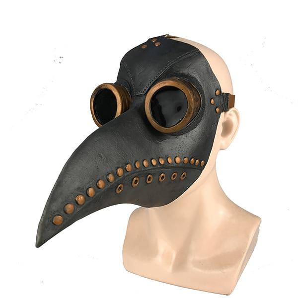 Lustige mittelalterliche Steampunk Pestdoktor Vogelmaske Latex Punk Cosplay Masken Schnabel Erwachsene Halloween Event Cosplay Requisiten