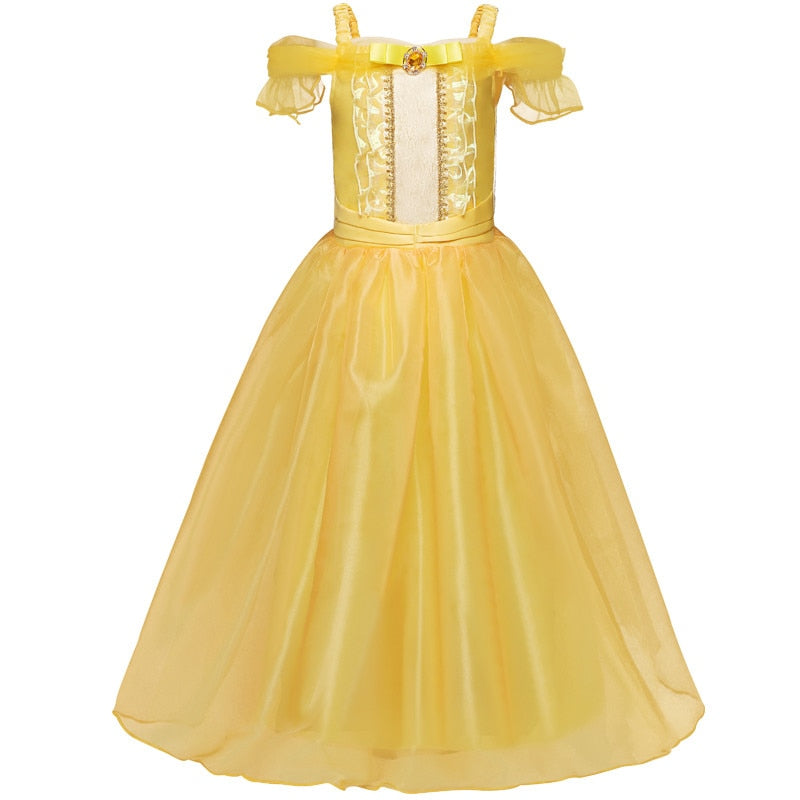 Mädchen Cosplay Prinzessin Kleid Halloween Kostüm für Kinder Mädchen Partykleider Belle Kostüm Kinder Belle aus Die Schöne und das Biest