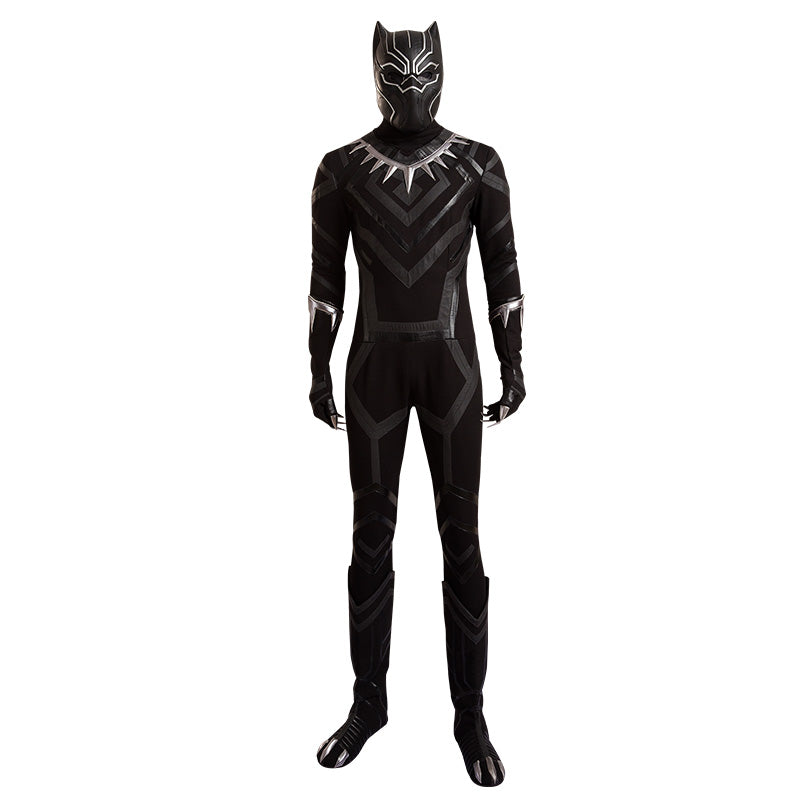 Black Panther Komplettes Cosplay-Kostüm Halloween Superhelden-Overall-Erwachsenenanzug
