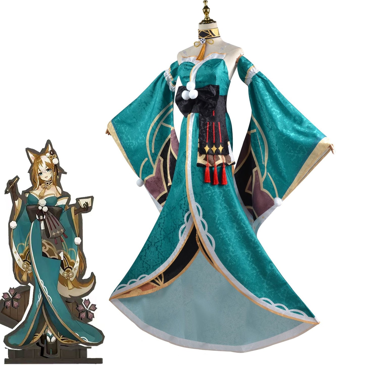 Costume de cosplay de Miss Hina/Gorou pour Halloween et carnaval Genshin Impact