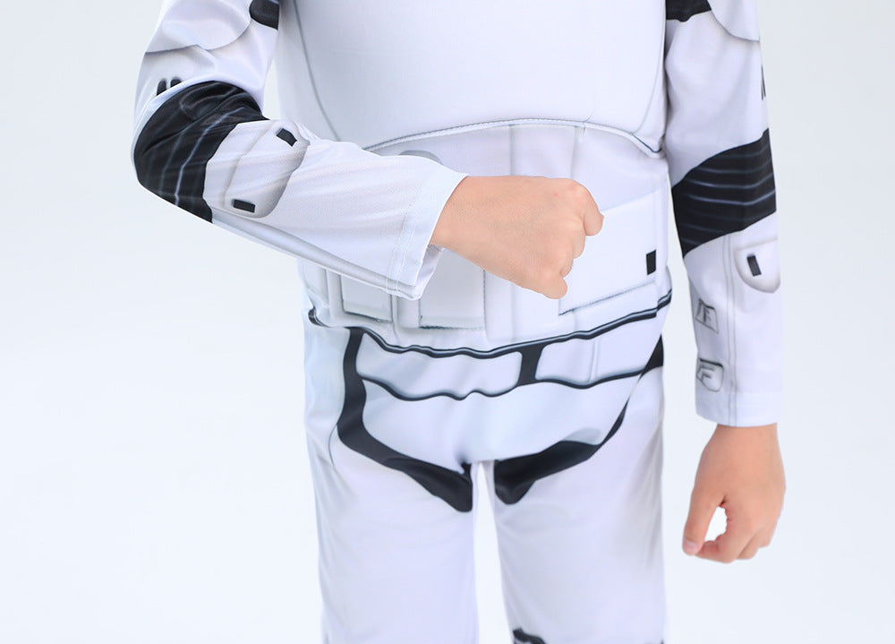 Kinder Weißer Stormtrooper Kostüm SW Stormtrooper Halloween Cosplay Jumpsuit