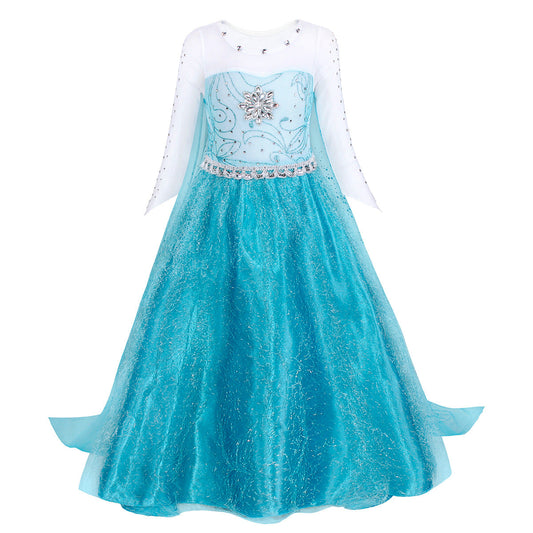 Elsa Eis Kleid Cosplay Mädchen Frozen Kostüme für Weltbuchtag Halloween Outfit