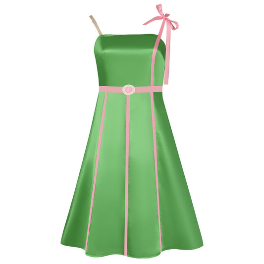 2023 Movie Doll Green Dress Anzug Cosplay Kostüm