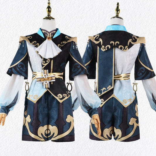 Genshin Impact Xingqiu Cosplay Kostüm Anime Herren Anzug Hose Halloween Outfit