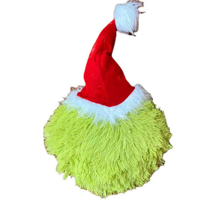 Grinch Plüsch Großer Kopf für Weihnachtsbaum Ornamente