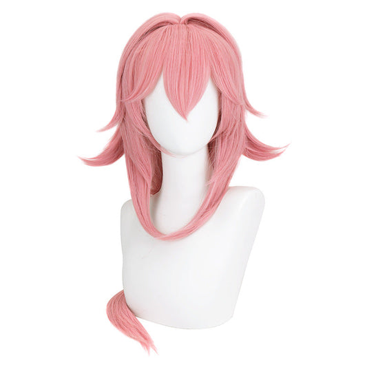 Genshin Impact Yae Miko Cosplay Perücke in Pink mit langem Haar