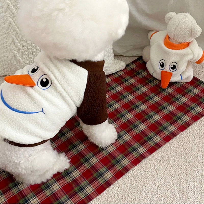 Hund Weihnachts Schneemann Outfit Frozen Olaf Fleece Kostüm