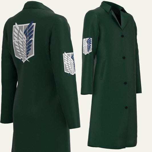 Attack on Titan Shingeki no Kyojin Survey Corp Green Coat Cosplay Kostüm