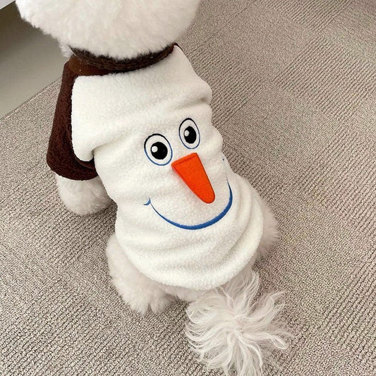 Hund Weihnachts Schneemann Outfit Frozen Olaf Fleece Kostüm