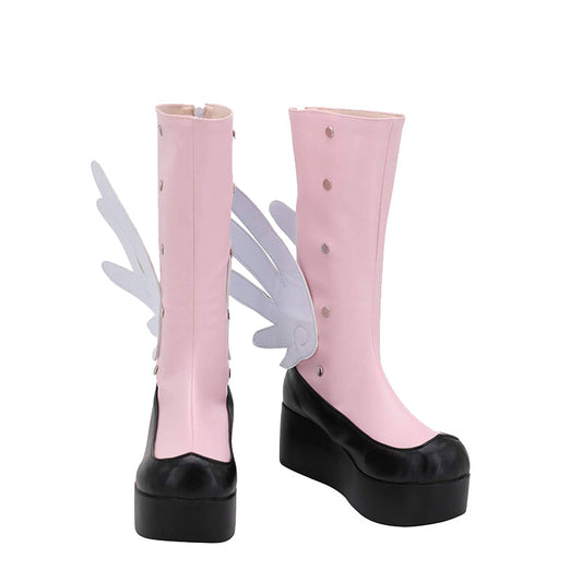 Cardcaptor Sakura: Clear Card Sakura Kinomoto EP2 Rosa Schuhe Cosplay Stiefel