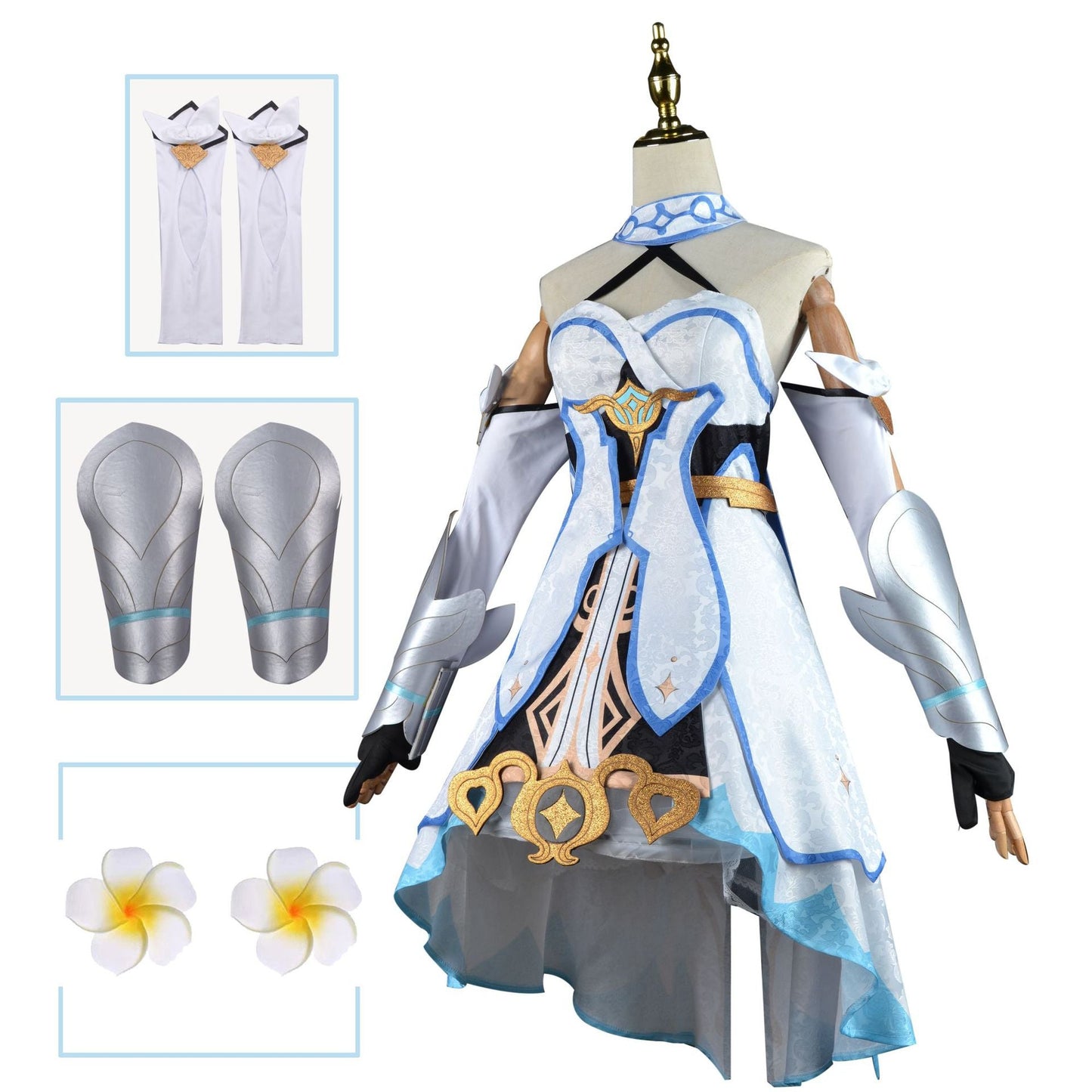 Genshin Impact Lumine Uniforme Vestito Cosplay Costume Outfits