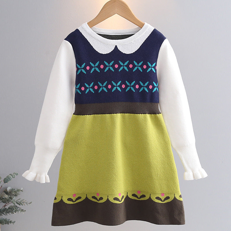 Frozen Anna Sweater Einfache Storybook-Charakterkostüme Kleine Mädchen Halloween Cosplay Kleid