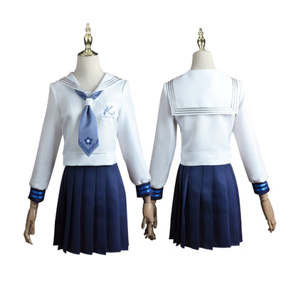 Genshin Impact Kamisato Ayaka Schuluniform Cosplay Kostüm