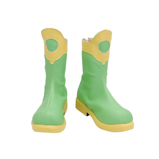 Cardcaptor Sakura: Clear Card Sakura Kinomoto Frosch Kampfanzug Grün Schuhe Cosplay Stiefel