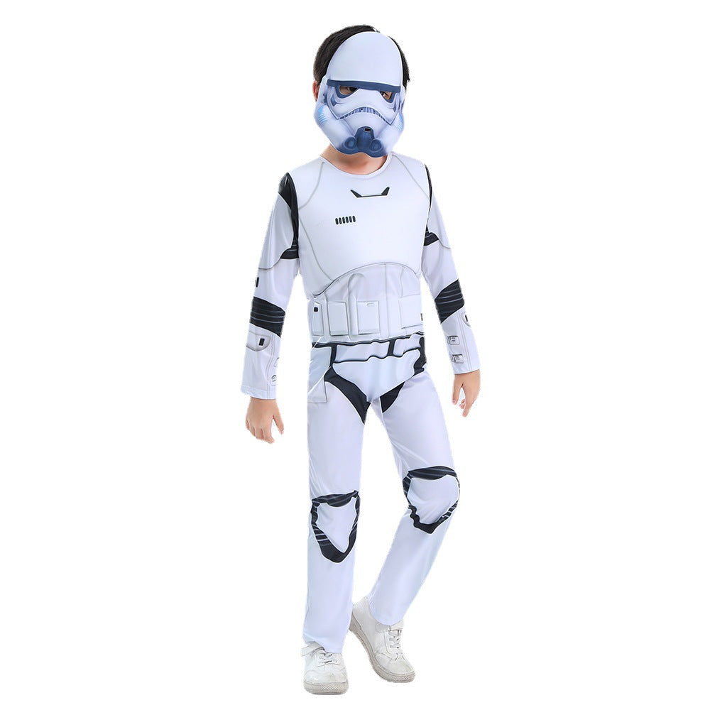 Kinder Weißer Stormtrooper Kostüm SW Stormtrooper Halloween Cosplay Jumpsuit