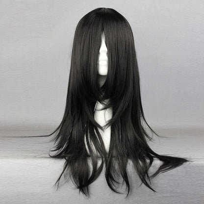 Bleach Kuchiki Byakuya Schwarze lange Cosplay Perücke