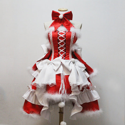 Costume de Noël Robe Lolita Rouge Costume Cosplay