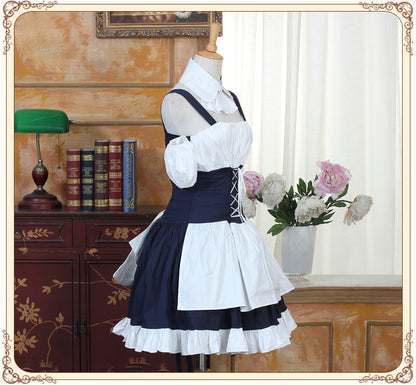 Costume cosplay Chobits Chii Eruda Blue Maid Dress