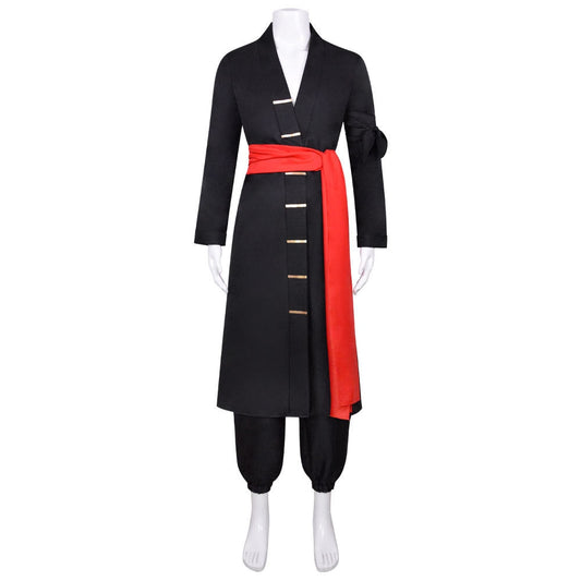 One Piece Roronoa Zoro Cosplay Kostüm Halloween schwarzer Kimono Cosplay Anzug