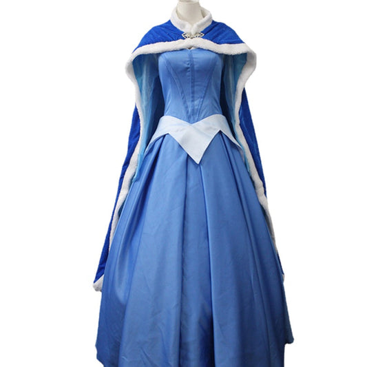 Dornröschen Aurora Blau Kleid Cosplay Kostüm