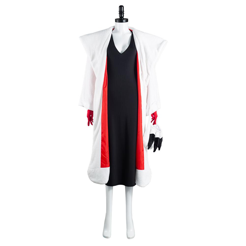 Cruella Kostüme 2021 De Vil Kleid Outfits Halloween Karneval Anzug Cosplay Kostüm