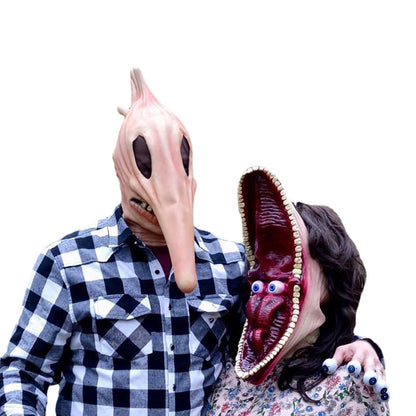 Beetlejuice Maske Adam und Barbara Paare Halloween Cosplay Gesichtsmaske