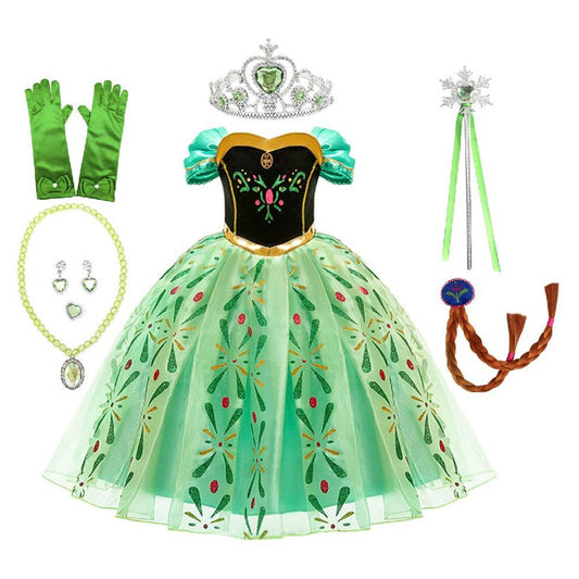 Frozen Princess Anna Kinder-Kleid Cosplay Kostüm