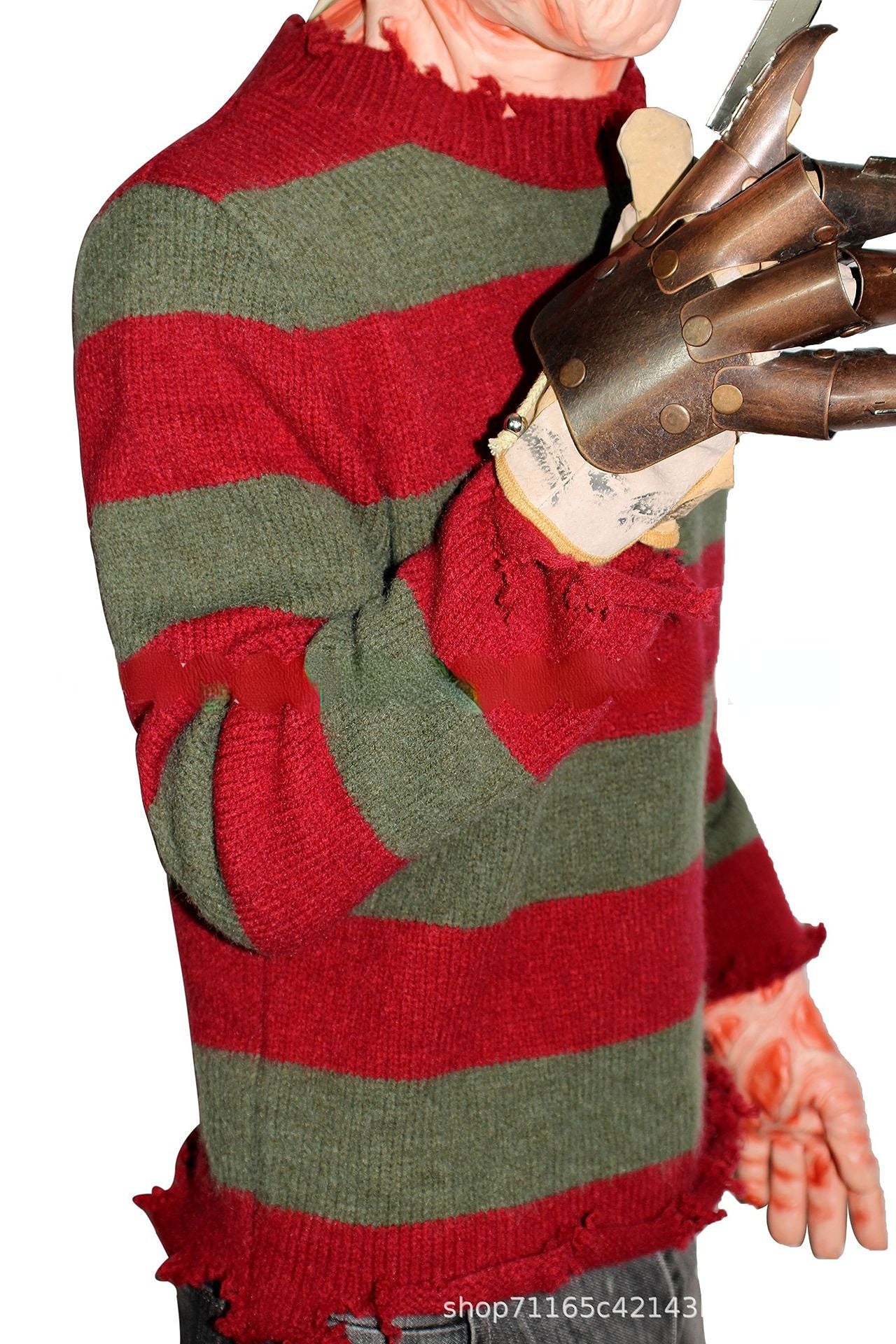 Freddy Krueger Kostüm verkürzter Pullover für Männer Halloween Cosplay