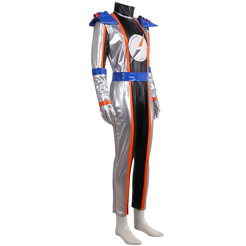 Gogo Sentai Boukenger Superhelden Jumpsuit Bouken Silber Cosplay Kostüm