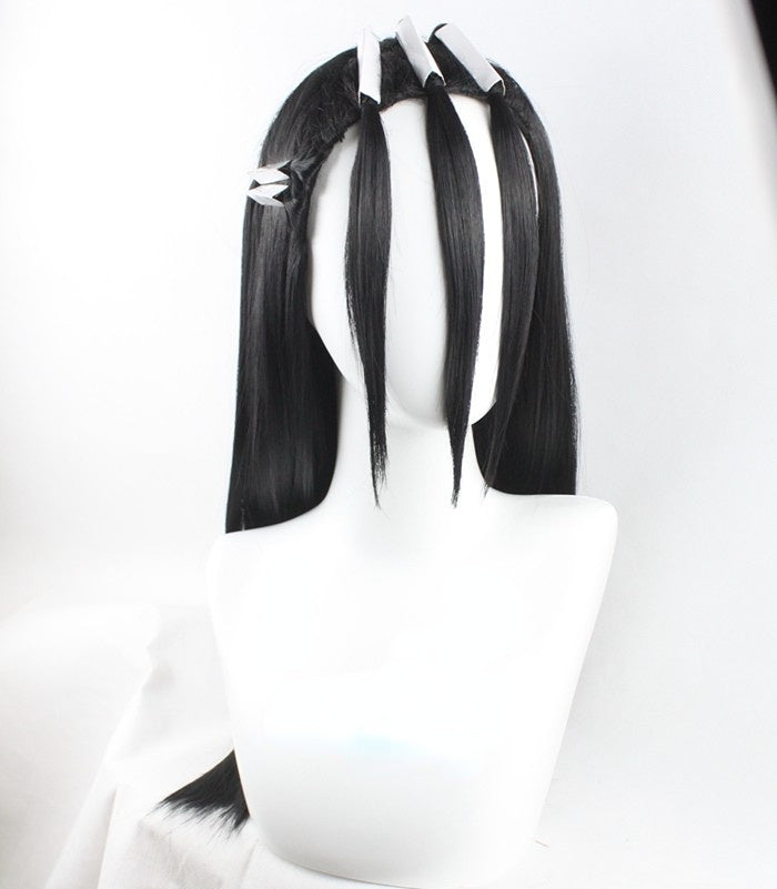 Bleach Kuchiki Byakuya Schwarze Cosplay Perücke