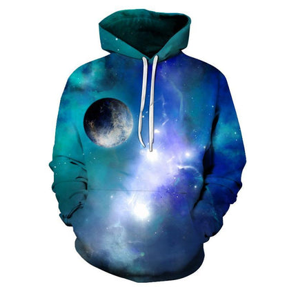 Blue Galaxy 3D Sweatshirt Tik Tok Print Hoodie Pullover Mädchen Herren Jungen
